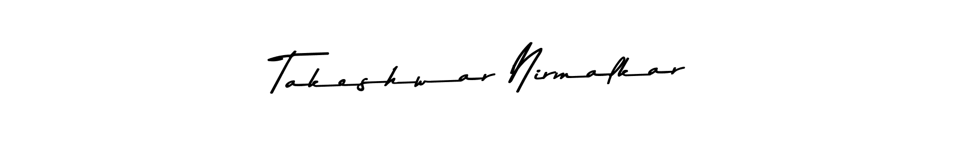 Here are the top 10 professional signature styles for the name Takeshwar Nirmalkar. These are the best autograph styles you can use for your name. Takeshwar Nirmalkar signature style 9 images and pictures png