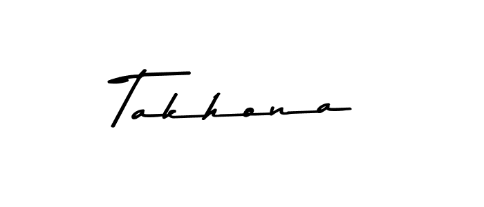 Design your own signature with our free online signature maker. With this signature software, you can create a handwritten (Asem Kandis PERSONAL USE) signature for name Takhona. Takhona signature style 9 images and pictures png