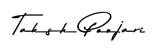 An effortless, minimalist signature concept for Taksh Poojari using Asem Kandis PERSONAL USE design. Clean lines that look great on any document. Taksh Poojari signature style 9 images and pictures png