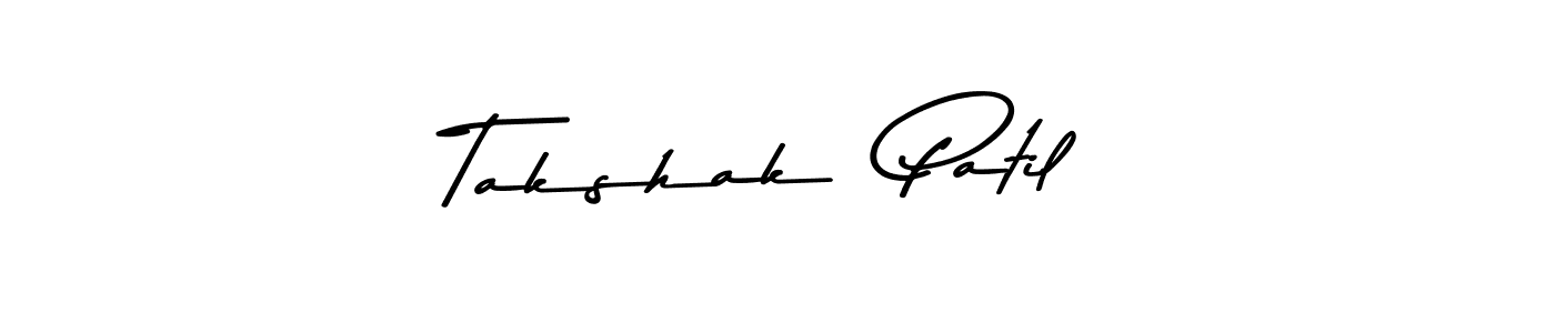 Takshak  Patil stylish signature style. Best Handwritten Sign (Asem Kandis PERSONAL USE) for my name. Handwritten Signature Collection Ideas for my name Takshak  Patil. Takshak  Patil signature style 9 images and pictures png