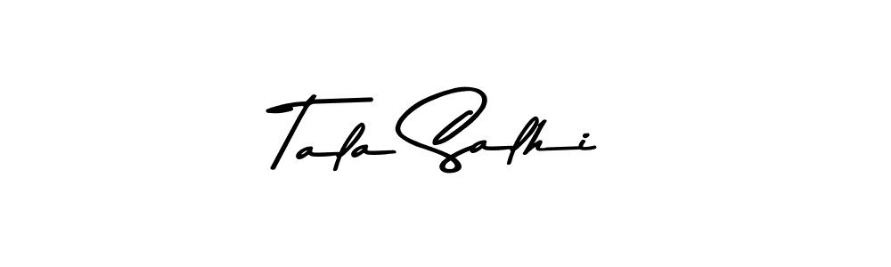How to make Tala Salhi name signature. Use Asem Kandis PERSONAL USE style for creating short signs online. This is the latest handwritten sign. Tala Salhi signature style 9 images and pictures png