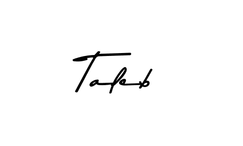 Use a signature maker to create a handwritten signature online. With this signature software, you can design (Asem Kandis PERSONAL USE) your own signature for name Taleb. Taleb signature style 9 images and pictures png