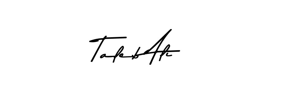 How to make Taleb Ali name signature. Use Asem Kandis PERSONAL USE style for creating short signs online. This is the latest handwritten sign. Taleb Ali signature style 9 images and pictures png