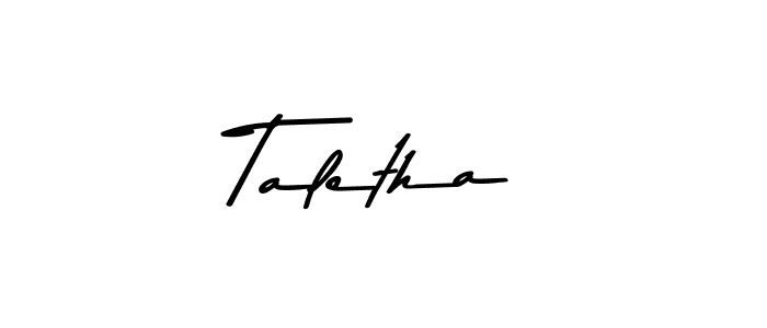 Taletha stylish signature style. Best Handwritten Sign (Asem Kandis PERSONAL USE) for my name. Handwritten Signature Collection Ideas for my name Taletha. Taletha signature style 9 images and pictures png