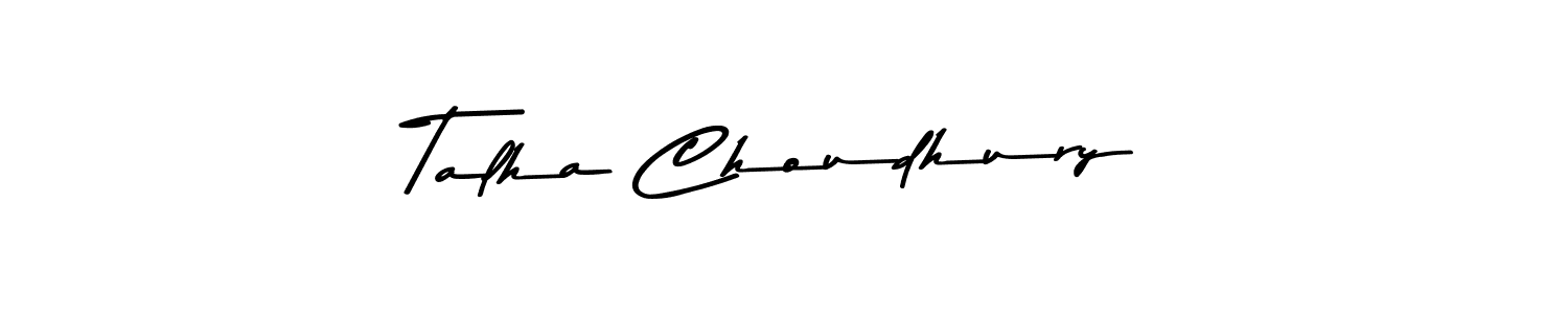 How to make Talha Choudhury name signature. Use Asem Kandis PERSONAL USE style for creating short signs online. This is the latest handwritten sign. Talha Choudhury signature style 9 images and pictures png