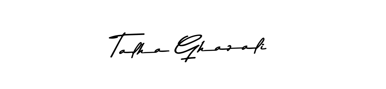 Make a beautiful signature design for name Talha Ghazali. With this signature (Asem Kandis PERSONAL USE) style, you can create a handwritten signature for free. Talha Ghazali signature style 9 images and pictures png