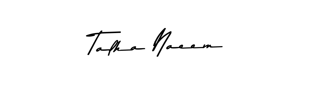 Design your own signature with our free online signature maker. With this signature software, you can create a handwritten (Asem Kandis PERSONAL USE) signature for name Talha Naeem. Talha Naeem signature style 9 images and pictures png