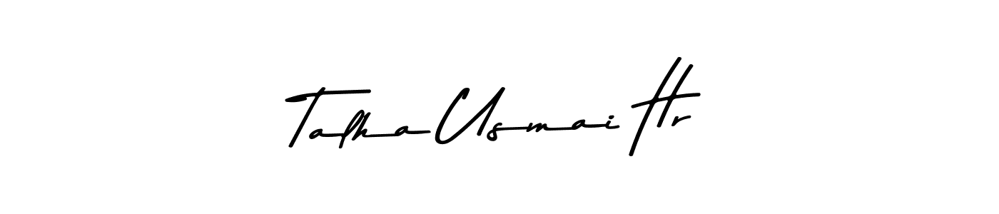 Design your own signature with our free online signature maker. With this signature software, you can create a handwritten (Asem Kandis PERSONAL USE) signature for name Talha Usmai Hr. Talha Usmai Hr signature style 9 images and pictures png