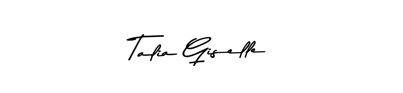 The best way (Asem Kandis PERSONAL USE) to make a short signature is to pick only two or three words in your name. The name Talia Giselle include a total of six letters. For converting this name. Talia Giselle signature style 9 images and pictures png