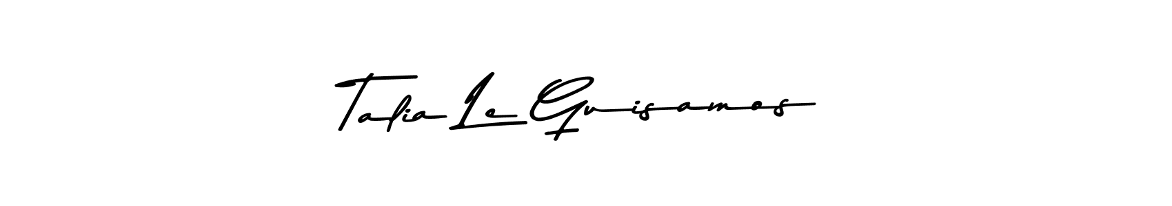 You should practise on your own different ways (Asem Kandis PERSONAL USE) to write your name (Talia Le Guisamos) in signature. don't let someone else do it for you. Talia Le Guisamos signature style 9 images and pictures png