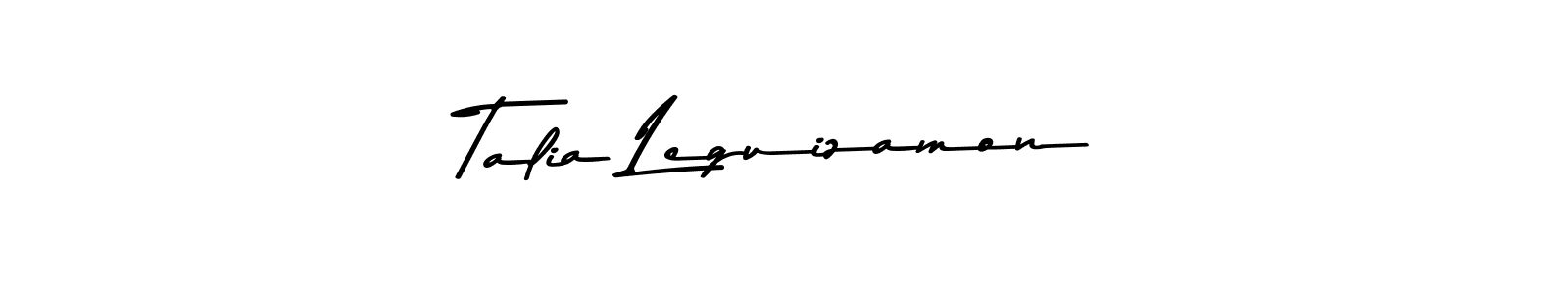 Make a beautiful signature design for name Talia Leguizamon. With this signature (Asem Kandis PERSONAL USE) style, you can create a handwritten signature for free. Talia Leguizamon signature style 9 images and pictures png
