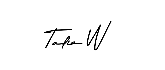 You should practise on your own different ways (Asem Kandis PERSONAL USE) to write your name (Talia W) in signature. don't let someone else do it for you. Talia W signature style 9 images and pictures png