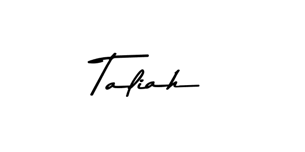 Design your own signature with our free online signature maker. With this signature software, you can create a handwritten (Asem Kandis PERSONAL USE) signature for name Taliah. Taliah signature style 9 images and pictures png