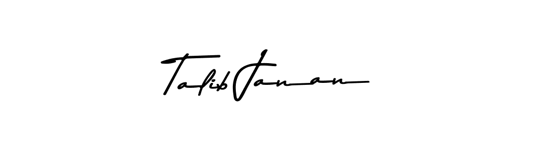 Design your own signature with our free online signature maker. With this signature software, you can create a handwritten (Asem Kandis PERSONAL USE) signature for name Talib Janan. Talib Janan signature style 9 images and pictures png