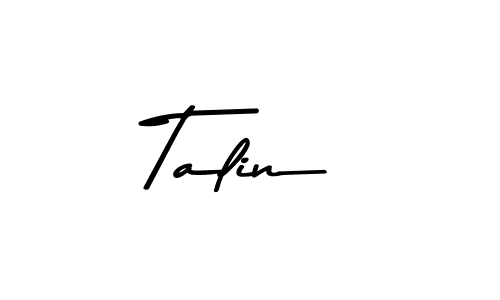 Similarly Asem Kandis PERSONAL USE is the best handwritten signature design. Signature creator online .You can use it as an online autograph creator for name Talin. Talin signature style 9 images and pictures png