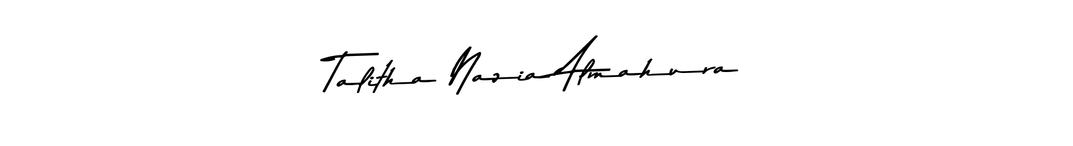 See photos of Talitha Nazia Almahura official signature by Spectra . Check more albums & portfolios. Read reviews & check more about Asem Kandis PERSONAL USE font. Talitha Nazia Almahura signature style 9 images and pictures png