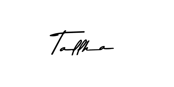 Design your own signature with our free online signature maker. With this signature software, you can create a handwritten (Asem Kandis PERSONAL USE) signature for name Tallha. Tallha signature style 9 images and pictures png