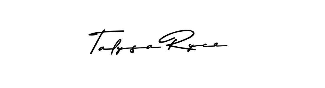 Use a signature maker to create a handwritten signature online. With this signature software, you can design (Asem Kandis PERSONAL USE) your own signature for name Talysa Ryce. Talysa Ryce signature style 9 images and pictures png