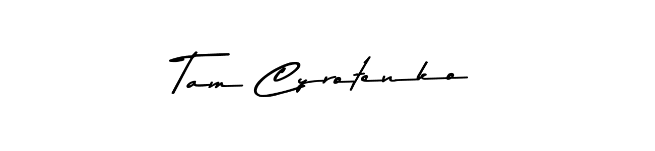 Also You can easily find your signature by using the search form. We will create Tam Cyrotenko name handwritten signature images for you free of cost using Asem Kandis PERSONAL USE sign style. Tam Cyrotenko signature style 9 images and pictures png