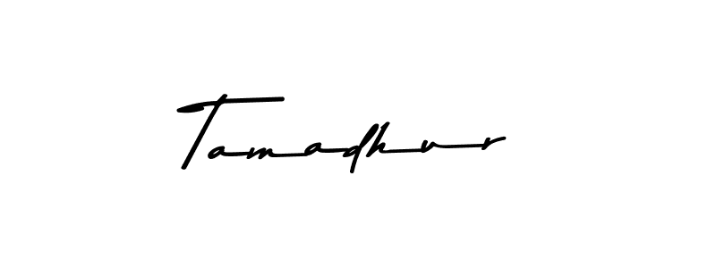 The best way (Asem Kandis PERSONAL USE) to make a short signature is to pick only two or three words in your name. The name Tamadhur include a total of six letters. For converting this name. Tamadhur signature style 9 images and pictures png