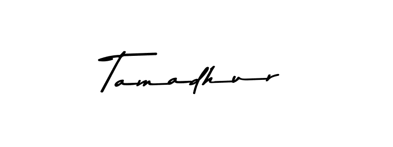 How to make Tamadhur name signature. Use Asem Kandis PERSONAL USE style for creating short signs online. This is the latest handwritten sign. Tamadhur signature style 9 images and pictures png