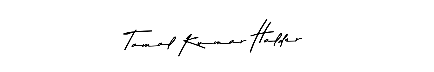 How to make Tamal Kumar Halder name signature. Use Asem Kandis PERSONAL USE style for creating short signs online. This is the latest handwritten sign. Tamal Kumar Halder signature style 9 images and pictures png