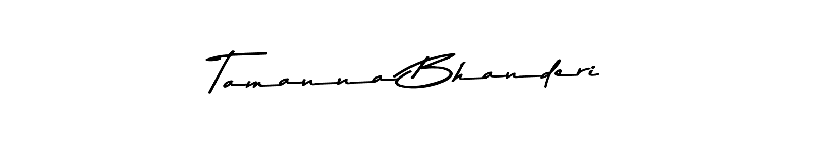 Create a beautiful signature design for name Tamanna Bhanderi. With this signature (Asem Kandis PERSONAL USE) fonts, you can make a handwritten signature for free. Tamanna Bhanderi signature style 9 images and pictures png