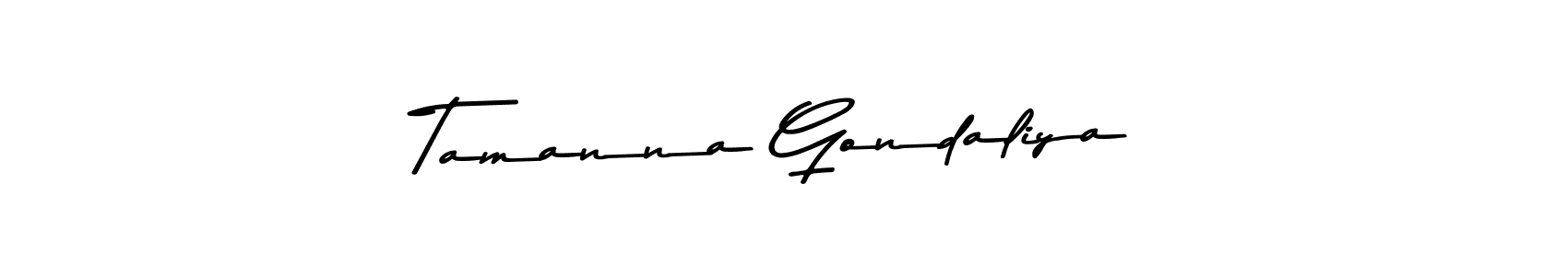 It looks lik you need a new signature style for name Tamanna Gondaliya. Design unique handwritten (Asem Kandis PERSONAL USE) signature with our free signature maker in just a few clicks. Tamanna Gondaliya signature style 9 images and pictures png
