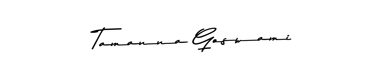 if you are searching for the best signature style for your name Tamanna Goswami. so please give up your signature search. here we have designed multiple signature styles  using Asem Kandis PERSONAL USE. Tamanna Goswami signature style 9 images and pictures png