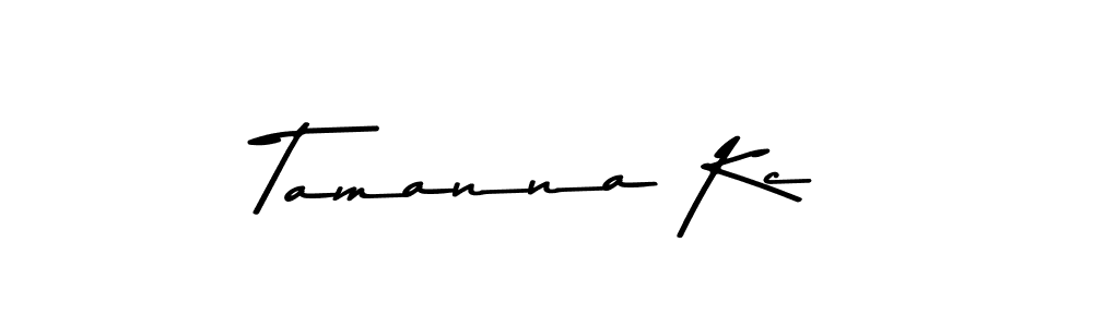 How to make Tamanna Kc signature? Asem Kandis PERSONAL USE is a professional autograph style. Create handwritten signature for Tamanna Kc name. Tamanna Kc signature style 9 images and pictures png