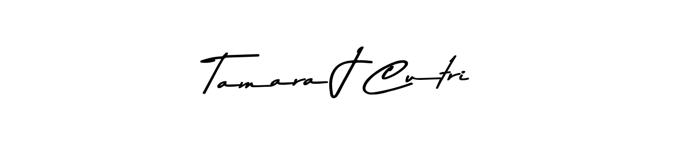 How to make Tamara J Cutri name signature. Use Asem Kandis PERSONAL USE style for creating short signs online. This is the latest handwritten sign. Tamara J Cutri signature style 9 images and pictures png