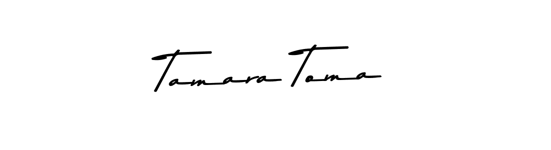 Create a beautiful signature design for name Tamara Toma. With this signature (Asem Kandis PERSONAL USE) fonts, you can make a handwritten signature for free. Tamara Toma signature style 9 images and pictures png