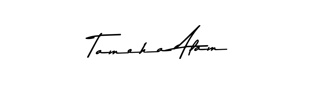 Also You can easily find your signature by using the search form. We will create Tameha Alam name handwritten signature images for you free of cost using Asem Kandis PERSONAL USE sign style. Tameha Alam signature style 9 images and pictures png