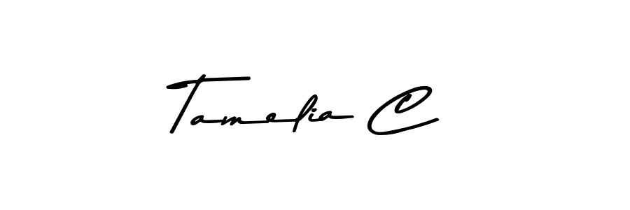 Make a beautiful signature design for name Tamelia C. Use this online signature maker to create a handwritten signature for free. Tamelia C signature style 9 images and pictures png