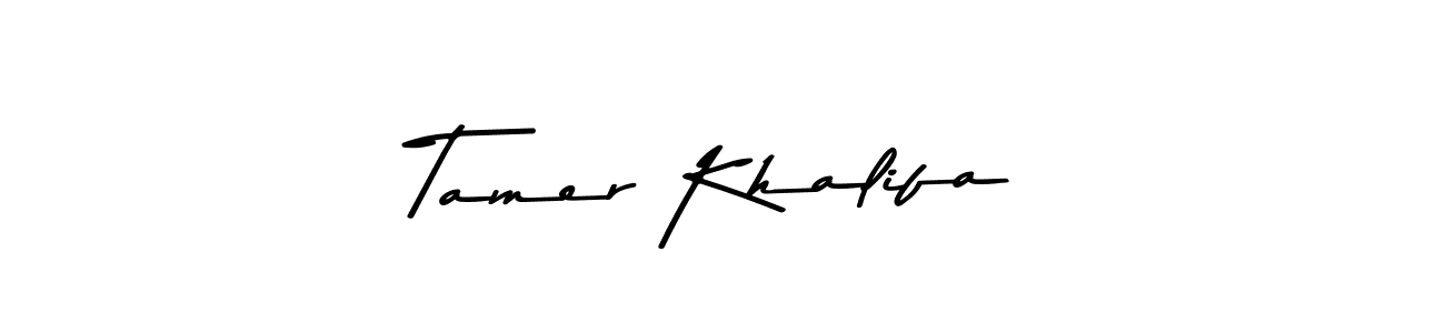 Tamer Khalifa stylish signature style. Best Handwritten Sign (Asem Kandis PERSONAL USE) for my name. Handwritten Signature Collection Ideas for my name Tamer Khalifa. Tamer Khalifa signature style 9 images and pictures png