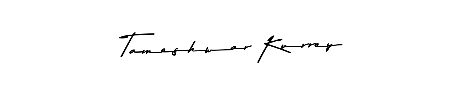 Create a beautiful signature design for name Tameshwar Kurrey. With this signature (Asem Kandis PERSONAL USE) fonts, you can make a handwritten signature for free. Tameshwar Kurrey signature style 9 images and pictures png