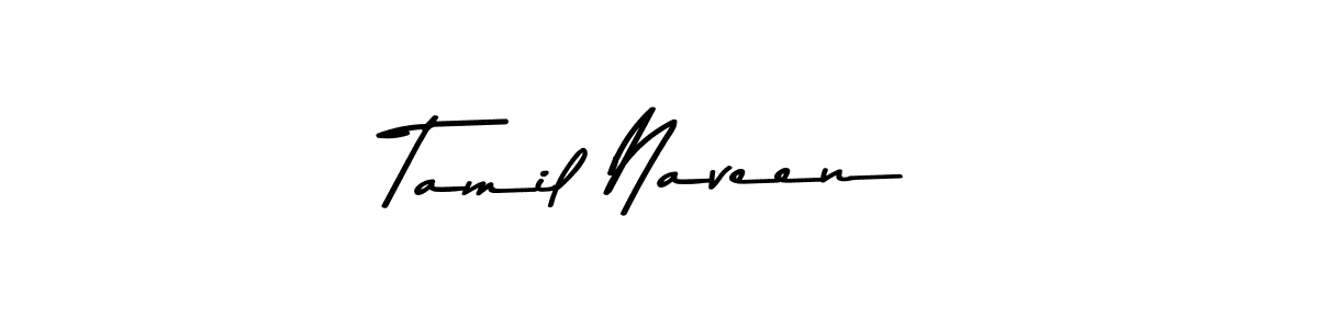 The best way (Asem Kandis PERSONAL USE) to make a short signature is to pick only two or three words in your name. The name Tamil Naveen include a total of six letters. For converting this name. Tamil Naveen signature style 9 images and pictures png