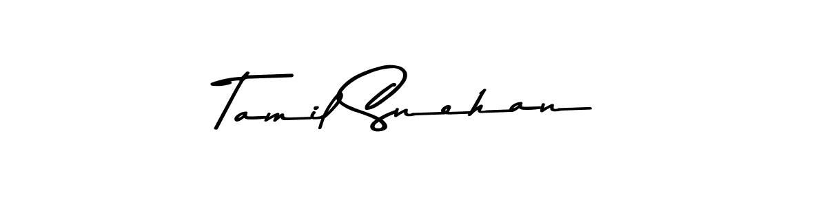 Make a beautiful signature design for name Tamil Snehan. With this signature (Asem Kandis PERSONAL USE) style, you can create a handwritten signature for free. Tamil Snehan signature style 9 images and pictures png