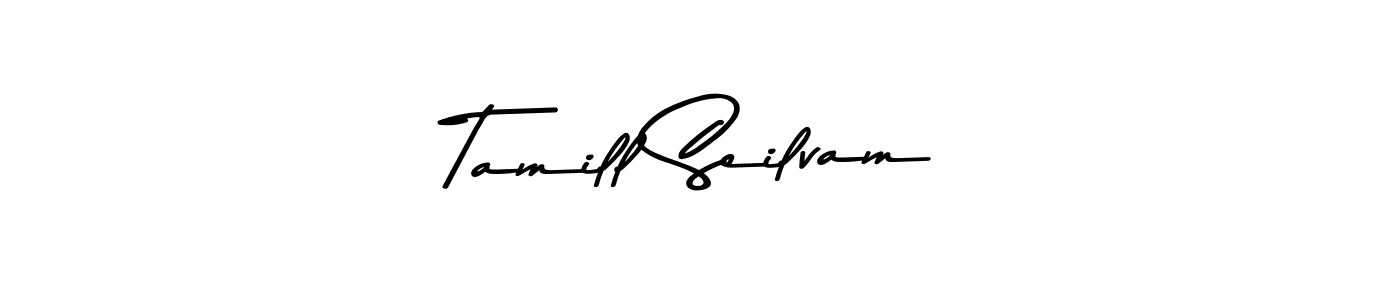 The best way (Asem Kandis PERSONAL USE) to make a short signature is to pick only two or three words in your name. The name Tamill Seilvam include a total of six letters. For converting this name. Tamill Seilvam signature style 9 images and pictures png