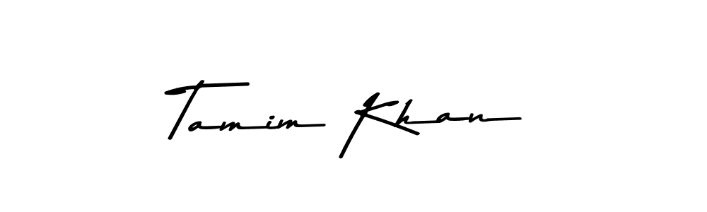 How to make Tamim Khan name signature. Use Asem Kandis PERSONAL USE style for creating short signs online. This is the latest handwritten sign. Tamim Khan signature style 9 images and pictures png