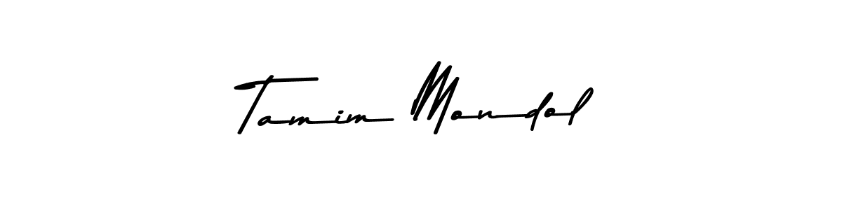 How to make Tamim Mondol name signature. Use Asem Kandis PERSONAL USE style for creating short signs online. This is the latest handwritten sign. Tamim Mondol signature style 9 images and pictures png