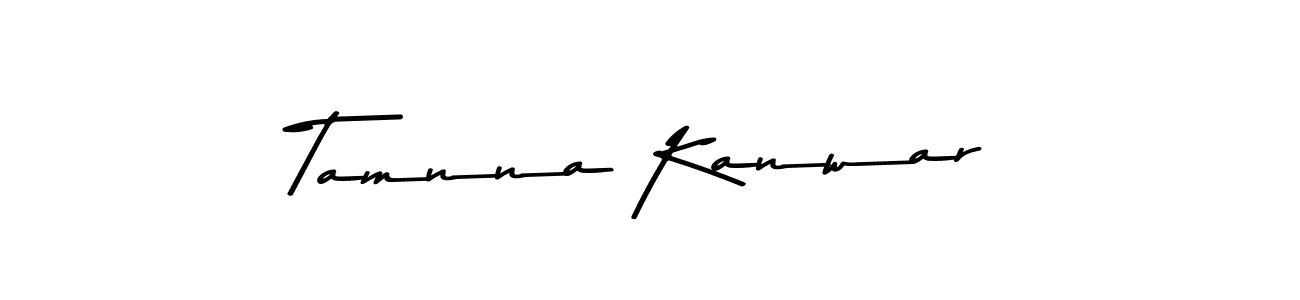 Make a beautiful signature design for name Tamnna Kanwar. With this signature (Asem Kandis PERSONAL USE) style, you can create a handwritten signature for free. Tamnna Kanwar signature style 9 images and pictures png