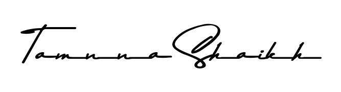 A stylish, flowing autograph style designed for name Tamnna Shaikh using Asem Kandis PERSONAL USE typography. Perfect for digital creative projects. Tamnna Shaikh signature style 9 images and pictures png