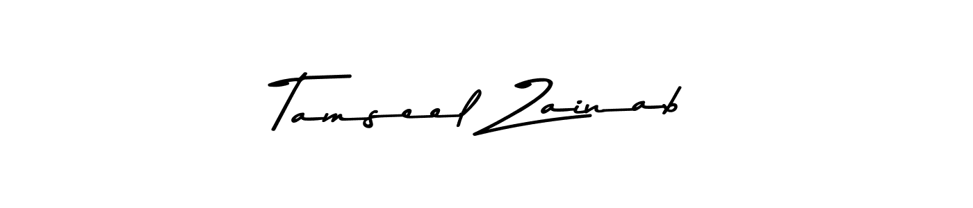 Use a signature maker to create a handwritten signature online. With this signature software, you can design (Asem Kandis PERSONAL USE) your own signature for name Tamseel Zainab. Tamseel Zainab signature style 9 images and pictures png