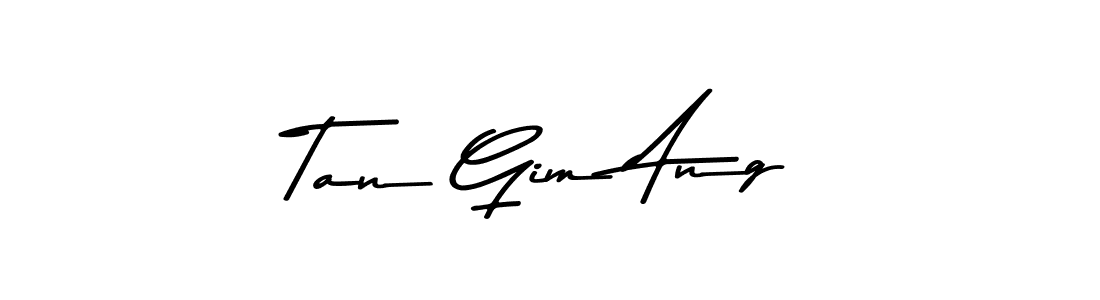 How to make Tan Gim Ang name signature. Use Asem Kandis PERSONAL USE style for creating short signs online. This is the latest handwritten sign. Tan Gim Ang signature style 9 images and pictures png