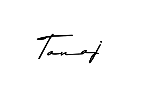 How to make Tanaj name signature. Use Asem Kandis PERSONAL USE style for creating short signs online. This is the latest handwritten sign. Tanaj signature style 9 images and pictures png