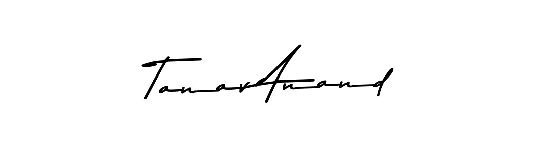 How to make Tanav Anand name signature. Use Asem Kandis PERSONAL USE style for creating short signs online. This is the latest handwritten sign. Tanav Anand signature style 9 images and pictures png