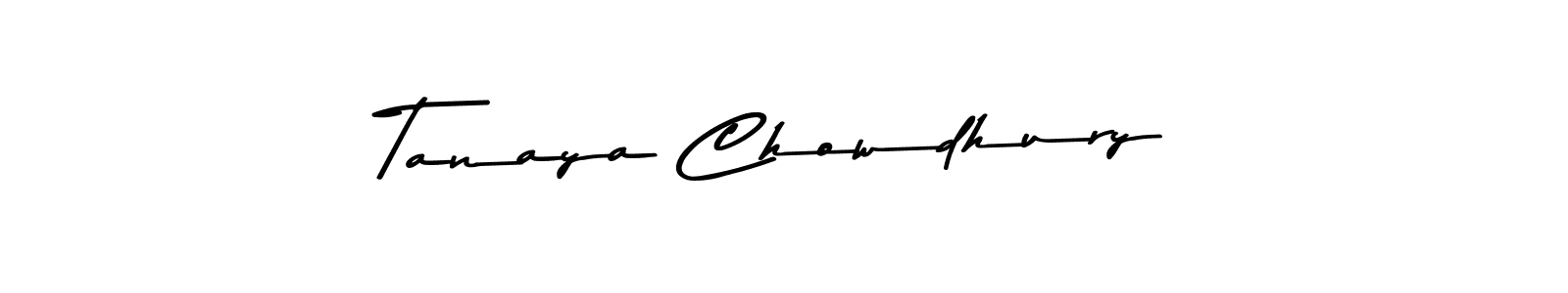 How to make Tanaya Chowdhury name signature. Use Asem Kandis PERSONAL USE style for creating short signs online. This is the latest handwritten sign. Tanaya Chowdhury signature style 9 images and pictures png