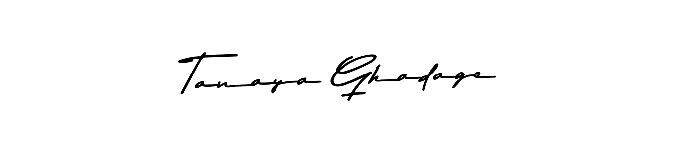 How to make Tanaya Ghadage name signature. Use Asem Kandis PERSONAL USE style for creating short signs online. This is the latest handwritten sign. Tanaya Ghadage signature style 9 images and pictures png