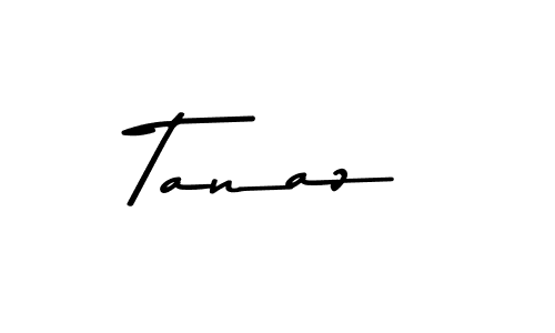 How to make Tanaz name signature. Use Asem Kandis PERSONAL USE style for creating short signs online. This is the latest handwritten sign. Tanaz signature style 9 images and pictures png